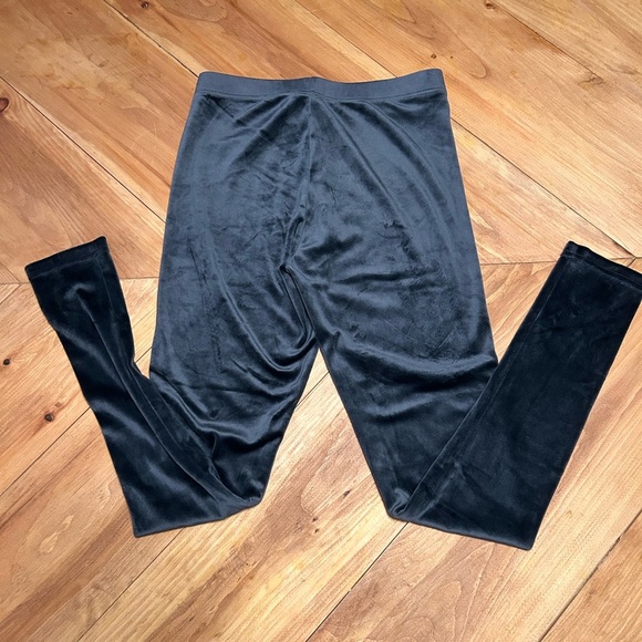 Gray Velvet Leggings - Picture 2 of 3